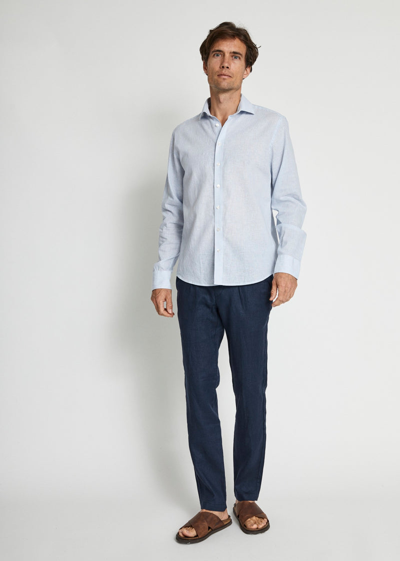 BS Anthony Casual Modern Fit Skjorta - Light Blue/White