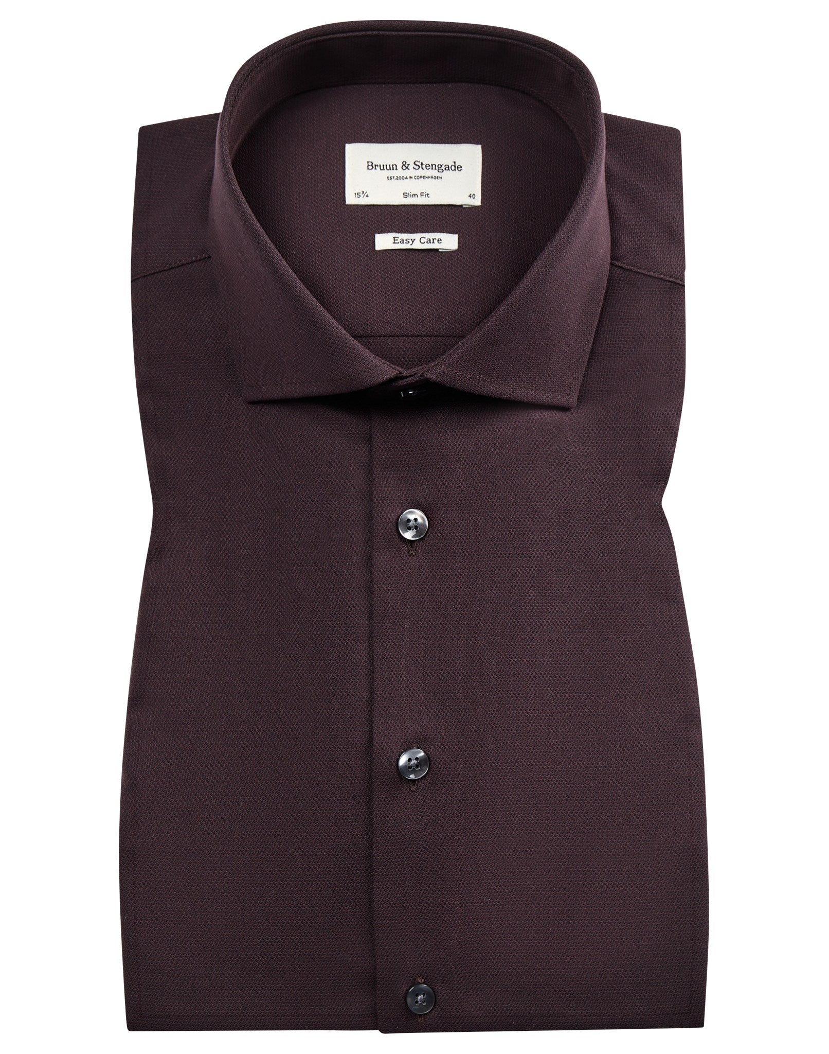BS Denham slim fit Skjorta - Bordeaux