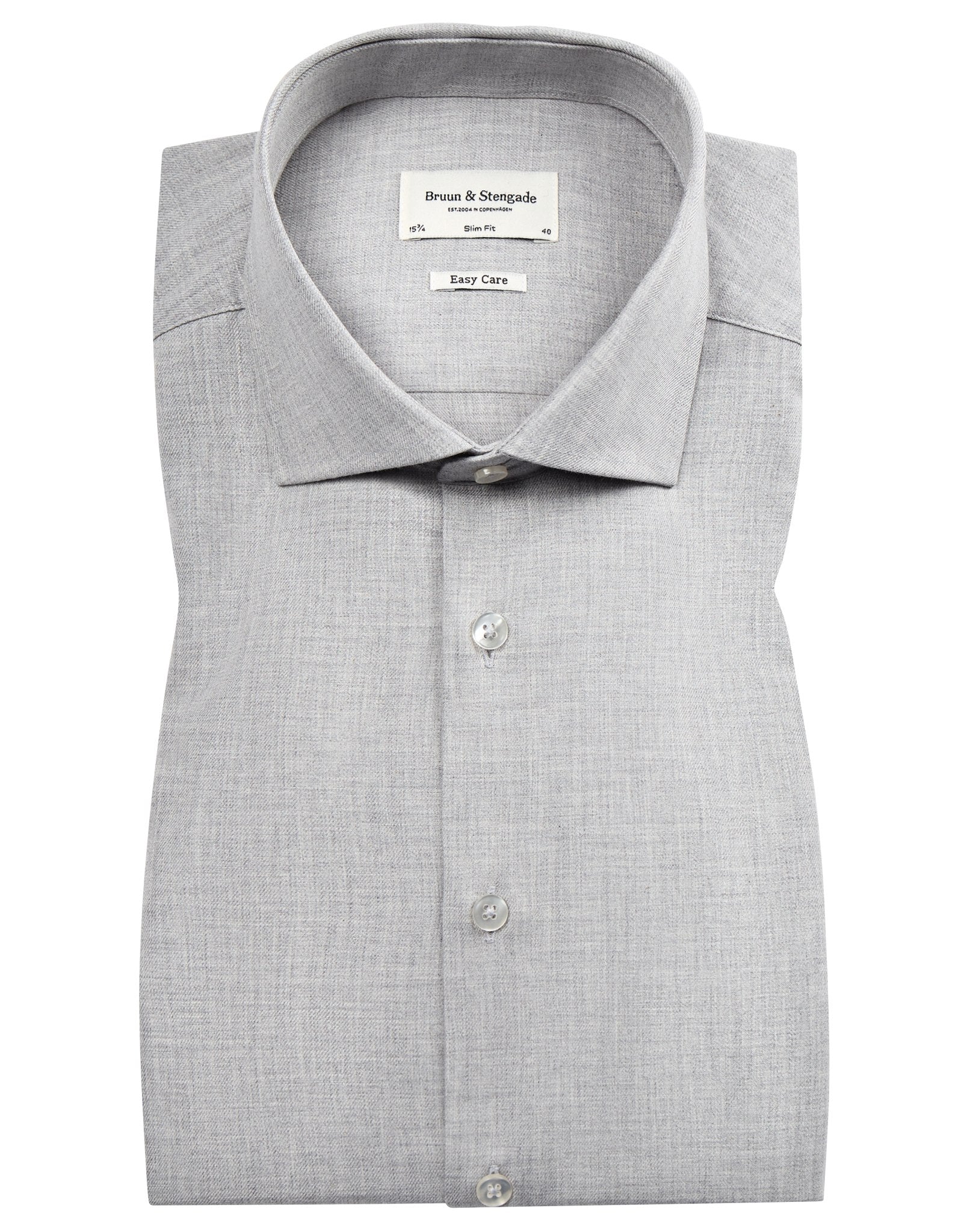 BS Lincoln slim fit Skjorta - Ljusgrå