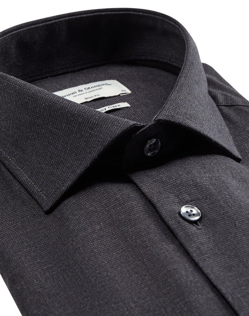 BS Roy slim fit Skjorta - Dark Grey