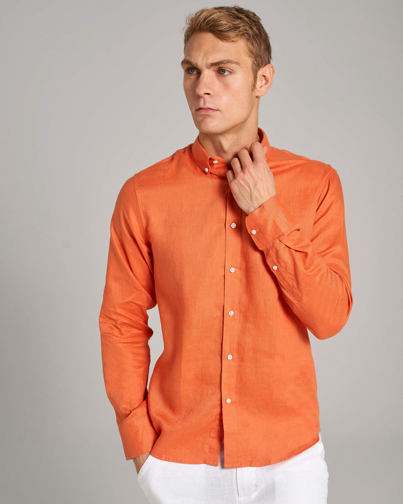 BS Carlos Casual Modern Fit Skjorta - Orange