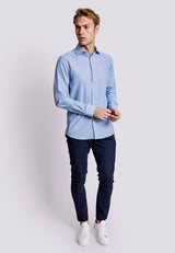 BS Fessor Modern Fit Skjorta - Blue/White