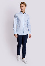 BS Javon Slim Fit Skjorta - Light Blue/White
